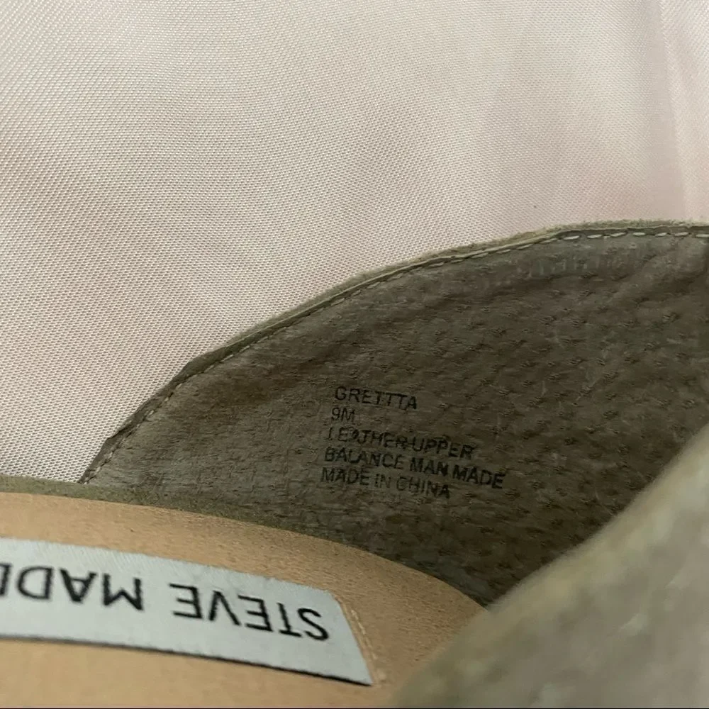 Steve Madden Gretta taupe suede platform sandals 9